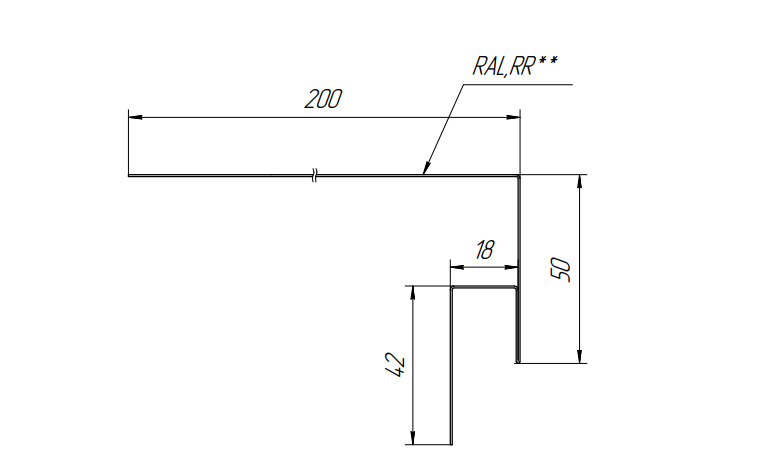SSR-RAL7016-RU Цонхны амалгаа (50х200х0.45мм) 3м