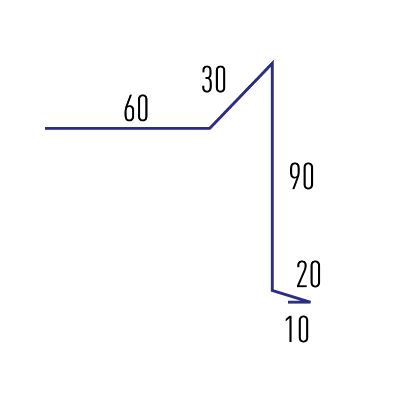 SSR-RAL7016-MN Шингилас дээвэрийн хажуугын хүрээ (60x90x0.45мм) 3м