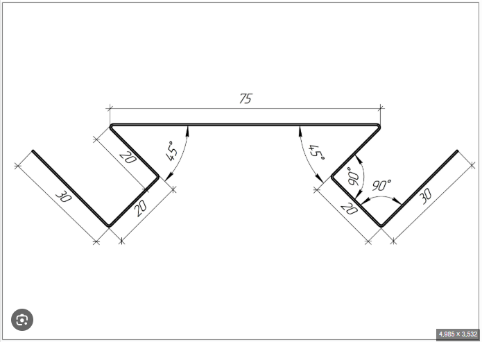 SSR-RAL7016-MN Фасадны дотор булан (18х75х18х0.45мм) 3м