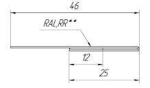 SSR-RAL7016-MN Фасадны төгсгөл тууз (45х30x0.45мм) 3м