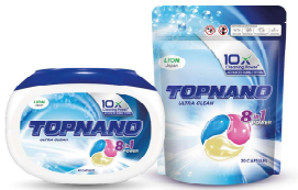 TOP-XXX-MA Top Nano Capsule detergents  Ultra Clean (Pouch) 12g X40pcs/pouch