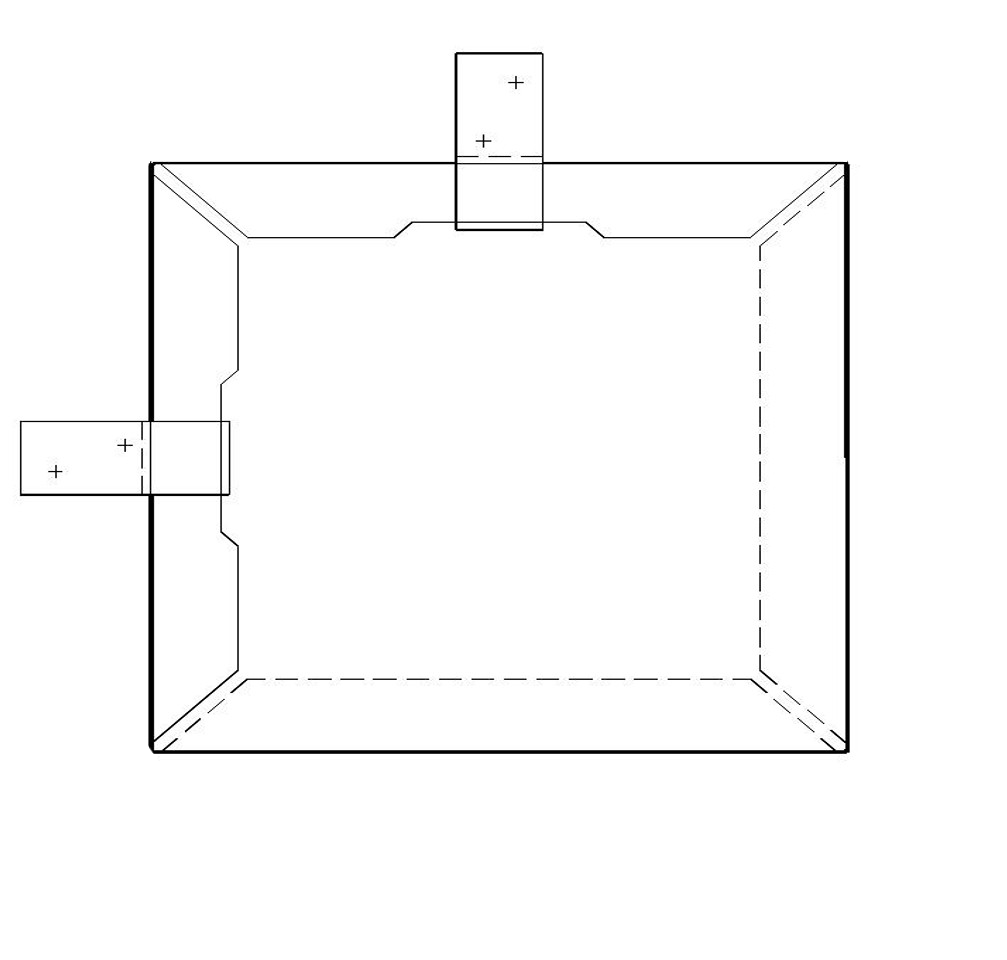 FSR-M-STEEL-KR Square Shape загварын фасад, дээвэрийн бэлдэц (280x280x0.50мм) 0.07м2